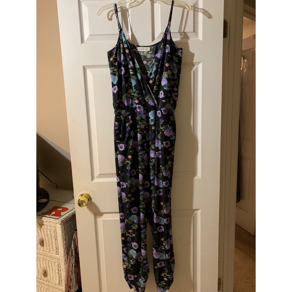 Kittenish Floral Jumpsuit
